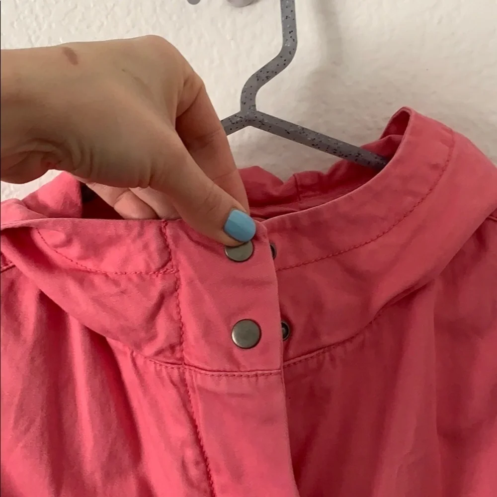 Old Navy Pink Twill Hooded Field Jacket
